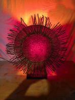 Lamp - Katoen, Bamboe - Vintage Bamboe Tafellamp, Antiek en Kunst