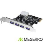 LogiLink PC0057 PCI Expres Card 4x USB3.0, Computers en Software, Nieuw, Verzenden