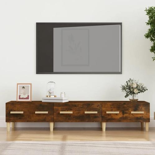 vidaXL Tv-meubel 150x34,5x30 cm bewerkt hout gerookt, Maison & Meubles, Armoires | Mobilier de télévision, Envoi