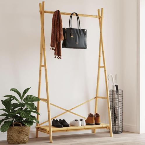 vidaXL Kledingrek met schap 102x50x190 cm bamboe, Huis en Inrichting, Kasten | Kleerkasten, Nieuw, Verzenden