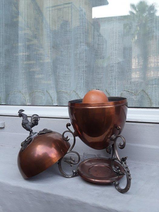 Decoratief ornament - Italië - Eierhouder in koper, Antiek en Kunst, Antiek | Keukengerei