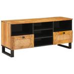 vidaXL TV Kast met lade Bruin 100 x 33 x 46 cm Massief Mango, Verzenden