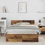 vidaXL Bedframe met hoofdeinde Oud Hout 120 x 190 cm Bewerkt, Huis en Inrichting, Slaapkamer | Bedden, Verzenden, Nieuw