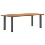 vidaXL Eettafel rechthoekig 220x100x74 cm massief eikenhout, Huis en Inrichting, Tafels | Eettafels, Verzenden, Nieuw