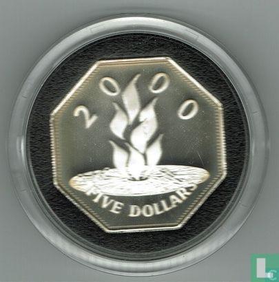 Barbados 5 dollars 1999 (PROOF) Millennium, Postzegels en Munten, Munten | Amerika, Losse munt, Goud, Zilver, Verzenden