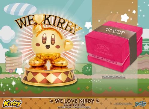 Kirby DieCast Statue We Love Kirby Gold Edition 10 cm, Verzamelen, Film en Tv, Ophalen of Verzenden