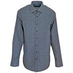 Zilton • donkerblauw overhemd met motief • M