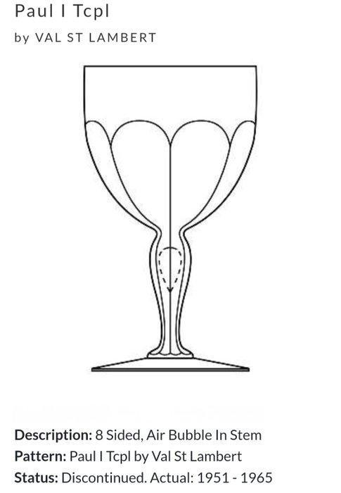 Val St Lambert - Service à boisson (6) - Paul I Tcpl -, Antiek en Kunst, Antiek | Meubels | Tafels