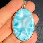 Zilveren hangertje met Larimar Prachtige Larimar edelsteen