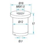 Zwarte Plafondbevestiging voor staalkabel 3mm, Verzenden, Nieuw