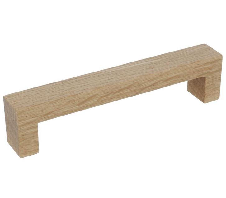 Greep Bench Recht Eiken gelakt 128 mm, Doe-het-zelf en Bouw, Hang- en Sluitwerk, Klink of Kruk, Nieuw, Overige materialen