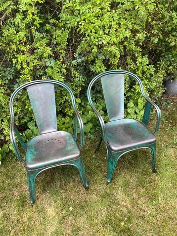 Tolix - Stoel (2) - Model C - IJzer - Fauteuil beschikbaar voor biedingen