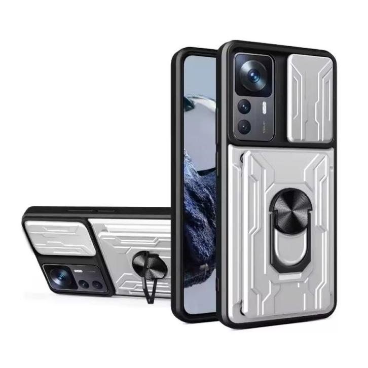 Xiaomi 14T Pro - Card Slot Hoesje met Kickstand en Camera, Telecommunicatie, Mobiele telefoons | Hoesjes en Screenprotectors | Overige merken