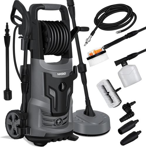 Hogedrukreiniger 2200 Watt - 165 bar - 450 l/u - met haspel, Tuin en Terras, Hogedrukreinigers, Verzenden