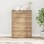 vidaXL Dressoir Ambachtelijk eiken 60 x 39 x 80 cm Bewerkt, Verzenden, Nieuw