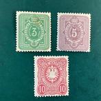 Empire allemand 1875/1879 - 3, 5 et 10 pfennigs - enseigne, Postzegels en Munten, Gestempeld