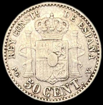 Espagne. Alphonse XIII. 50 Centimes 1894 *9 *4 P.GV (Sans