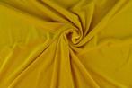 10 meter stretch fluweel - Geel, Hobby en Vrije tijd, Stoffen en Lappen, Verzenden, 120 cm of meer, Geel, Polyester