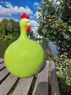 Beeld, funny green balloon chicken - 40 cm - polyresin