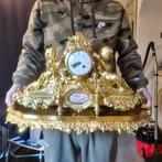 Horloge de table Style Louis XIV Bronze, Porcelaine -