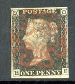 Groot-Brittannië 1850 - Penny Black - Queen Victoria met, Postzegels en Munten, Gestempeld