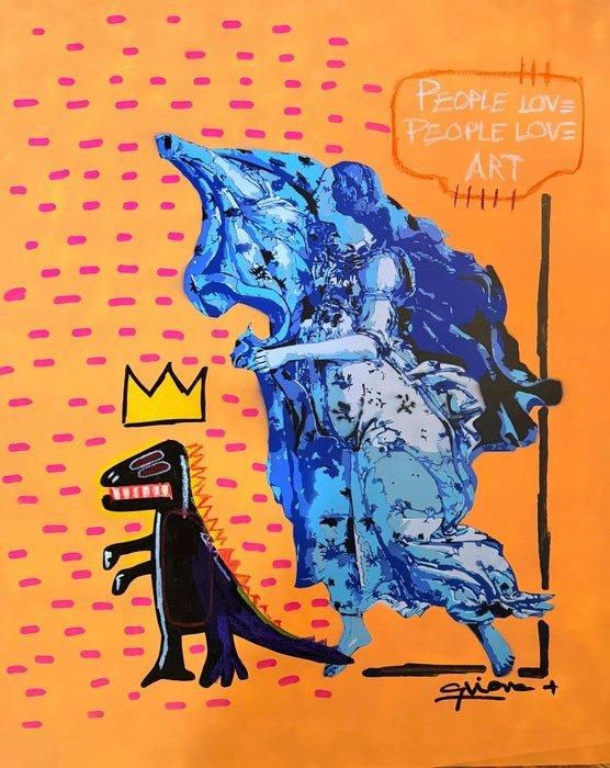 Quiona+ - Flora x Keith Haring’, Antiek en Kunst, Kunst | Schilderijen | Modern