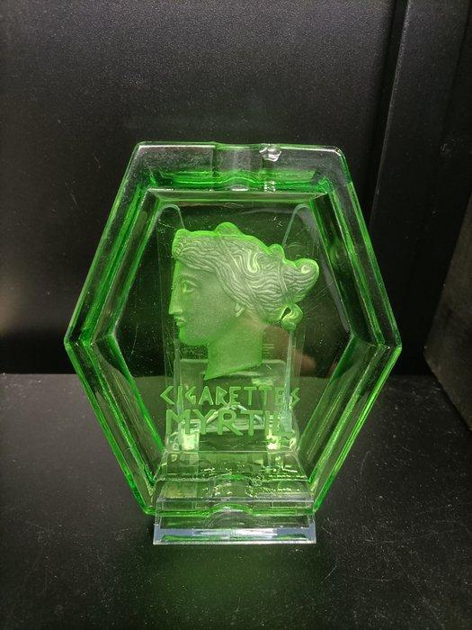 val et ci - Asbak - Uraniumglas - Asbak Ouraline 1936-42, Antiek en Kunst, Antiek | Glaswerk en Kristal