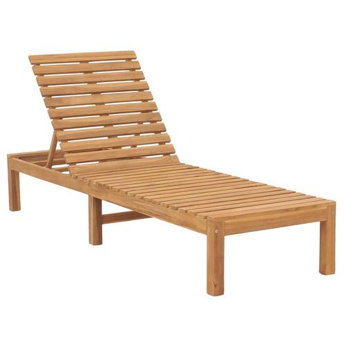 vidaXL Ligbed massief teakhout, Tuin en Terras, Ligbedden, Nieuw, Verzenden