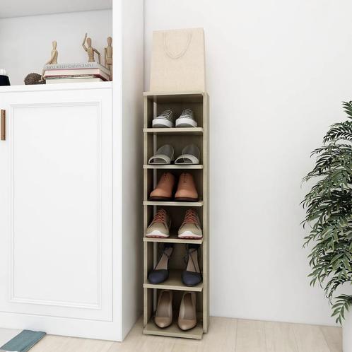 vidaXL Schoenenkast 27,5x27x102 cm bewerkt hout sonoma, Huis en Inrichting, Kasten | Schoenenkasten, Nieuw, Verzenden