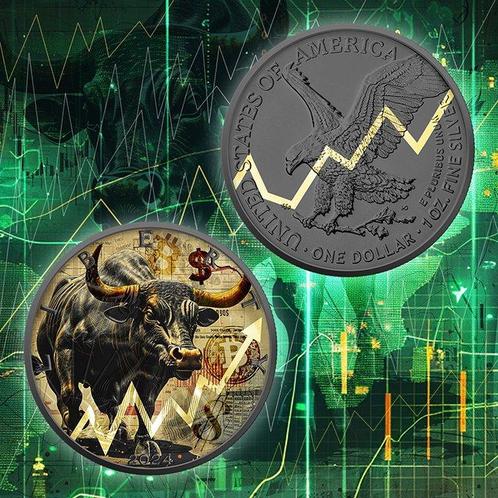 Verenigde Staten. 1 Dollar 2024 American Eagle Bitcoin Hossa, Postzegels en Munten, Munten | Europa | Niet-Euromunten