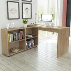 vidaXL Hoekbureau 4 schappen eiken, Huis en Inrichting, Verzenden, Nieuw