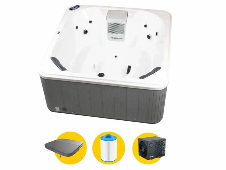 Weau Como professionele spa met warmtepomp 4 persoons, Tuin en Terras, Bubbelbaden en Hottubs, Ophalen of Verzenden