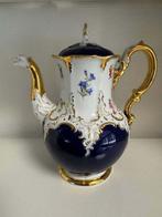 Meissen - Koffiepot - Porselein - Diep Blauw met Bloemen