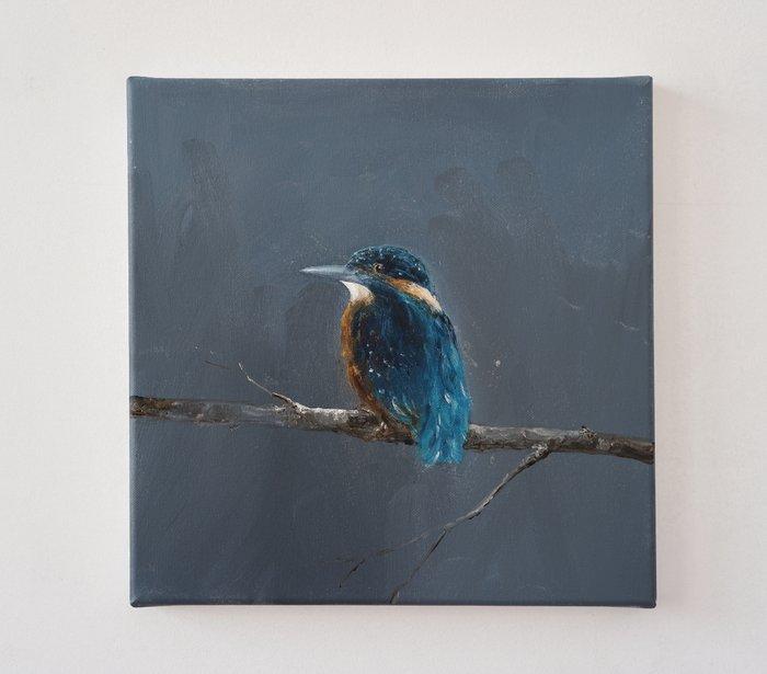 Matthieu van Riel - IJsvogel, nacht, Antiek en Kunst, Kunst | Schilderijen | Modern