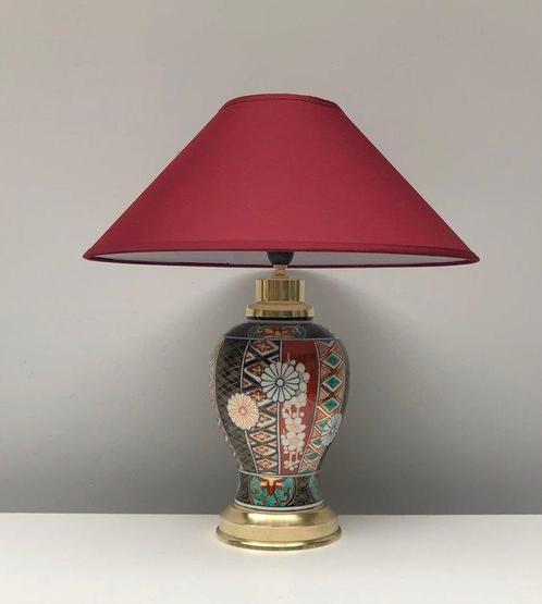 Lampe de table - Laiton, Porcelaine, Antiek en Kunst, Kunst | Designobjecten