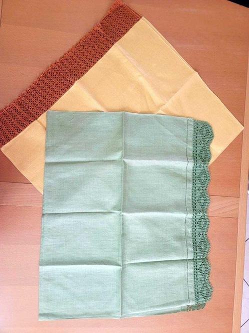 Vintage handdoeken, linnen, handgemaakt en gehaakt. -, Antiek en Kunst, Antiek | Tapijten, Tafelkleden en Textiel