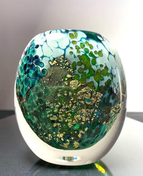 Maxence Parot - Vaas -  Unieke gekleurde en gouden vaas  -, Antiek en Kunst, Kunst | Designobjecten