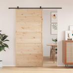 vidaXL Schuifdeur 100x208 cm massief grenenhout, Doe-het-zelf en Bouw, Verzenden, Nieuw