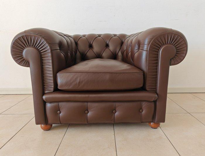Poltrona Frau - Renzo Frau - Fauteuil - Chester - Leder -, Antiek en Kunst, Kunst | Designobjecten