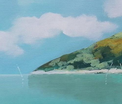 Guido Borelli - Ksamil, Antiek en Kunst, Kunst | Schilderijen | Modern