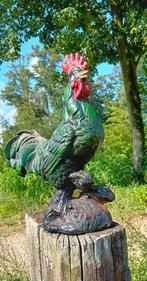 Sculpture, HANDGEMAAKT KRIEL HAANTJE GEHEEL VAN GIETIJZER -, Antiek en Kunst