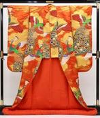 Prachtige Kimono: Kleurrijke Uchikake - Fenix - Zijde -