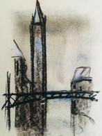 Georges Laporte (1926-2000) - La passerelle - Pastel