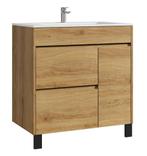 Badkamermeubel Set Salzburg 80 cm Eiken Staand Badmeubel, Verzenden, Nieuw