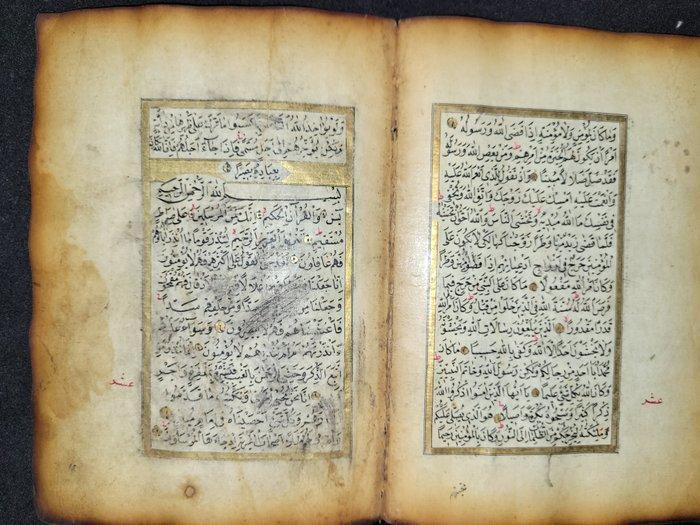 Coran - 1 feuillet de Coran manuscrit persan, moghol,, Collections, Cinéma & Télévision