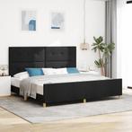 vidaXL Bedframe Zwart 200x200 cm Stof, Huis en Inrichting, Slaapkamer | Bedden, Verzenden, Nieuw