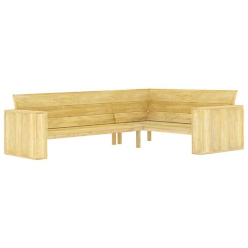 vidaXL Tuinhoekbank 239 cm geïmpregneerd grenenhout, Tuin en Terras, Tuinsets en Loungesets, Nieuw, Verzenden