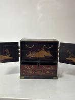 Boîte à bijoux - Bois, Laiton - Ancien coffret à bijoux
