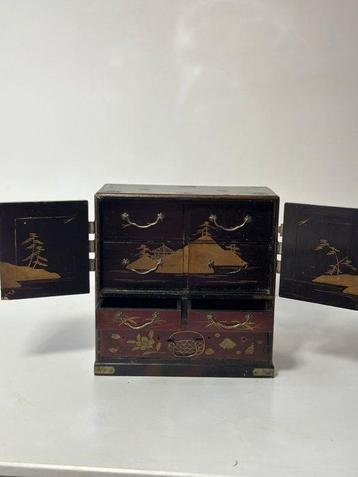 Boîte à bijoux - Bois, Laiton - Ancien coffret à bijoux