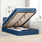 vidaXL Bed poef met matras en LEDs 120x200 cm stof blauw, Huis en Inrichting, Slaapkamer | Bedden, Verzenden, Nieuw